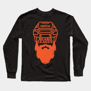 Beard League - Playoff Hockey (orange version) Long Sleeve T-Shirt